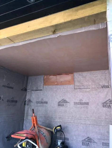 New plasterboard ceiling