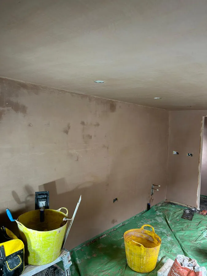 Large wall skim ready for decoration